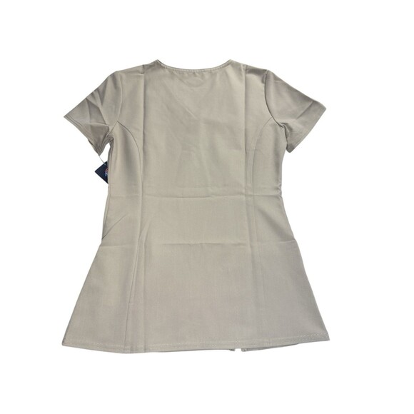 Dickies Xtreme Stretch V-Neck Scrub Top Dark Khaki Stretch XXS Pockets Medical - Picture 9 of 9